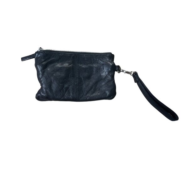Day & Mood Black Soft Leather Wristlet Clutch Bag - Picture 4 of 7